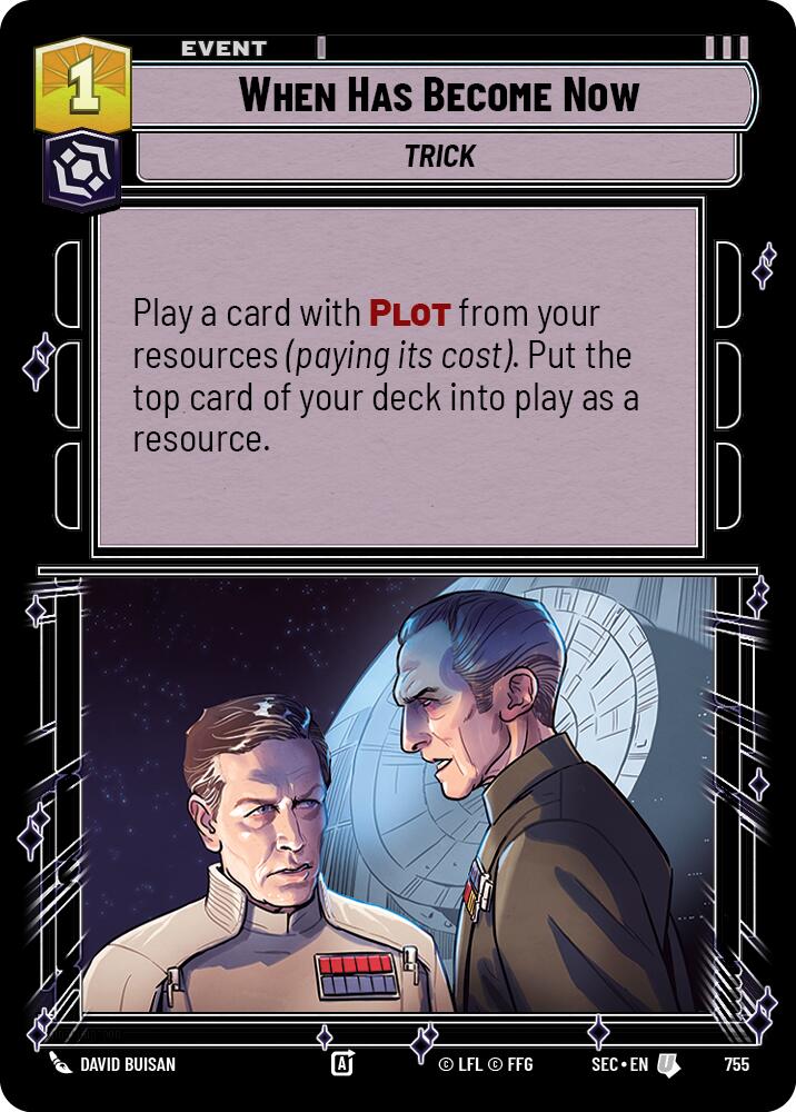 When Has Become Now (755) (Foil) (755) [Secrets of Power] | Cards and Coasters CA