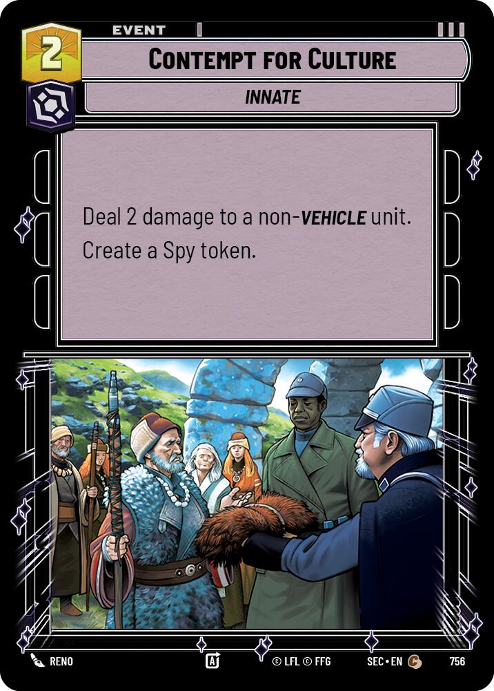 Contempt for Culture (756) (Foil) (756) [Secrets of Power] | Cards and Coasters CA