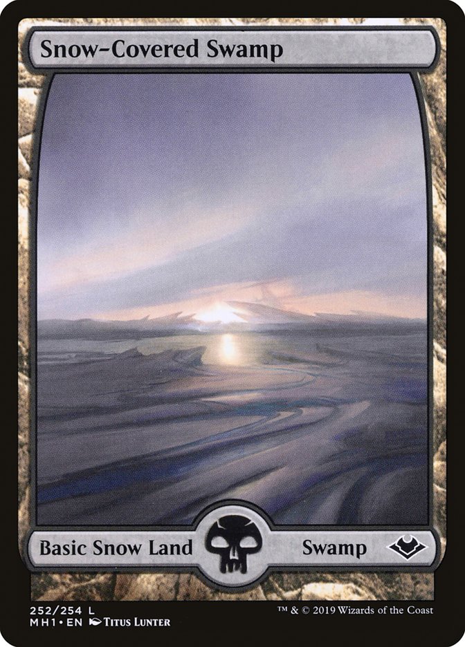 Snow-Covered Swamp [Modern Horizons] | Cards and Coasters CA