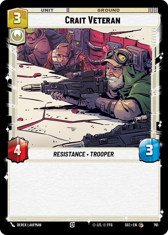 Crait Veteran (761) (Foil) (761) [Secrets of Power] | Cards and Coasters CA
