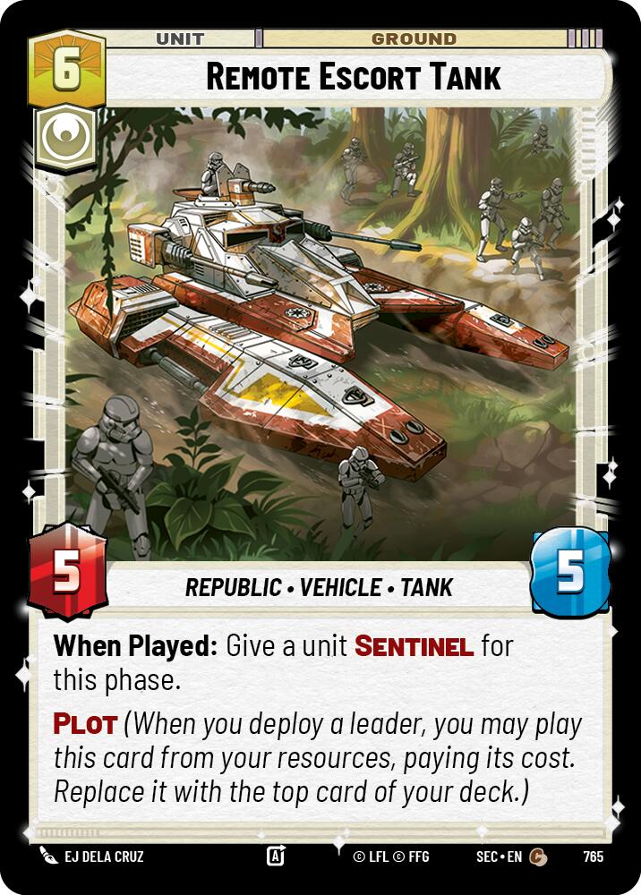 Remote Escort Tank (765) (Foil) (765) [Secrets of Power] | Cards and Coasters CA