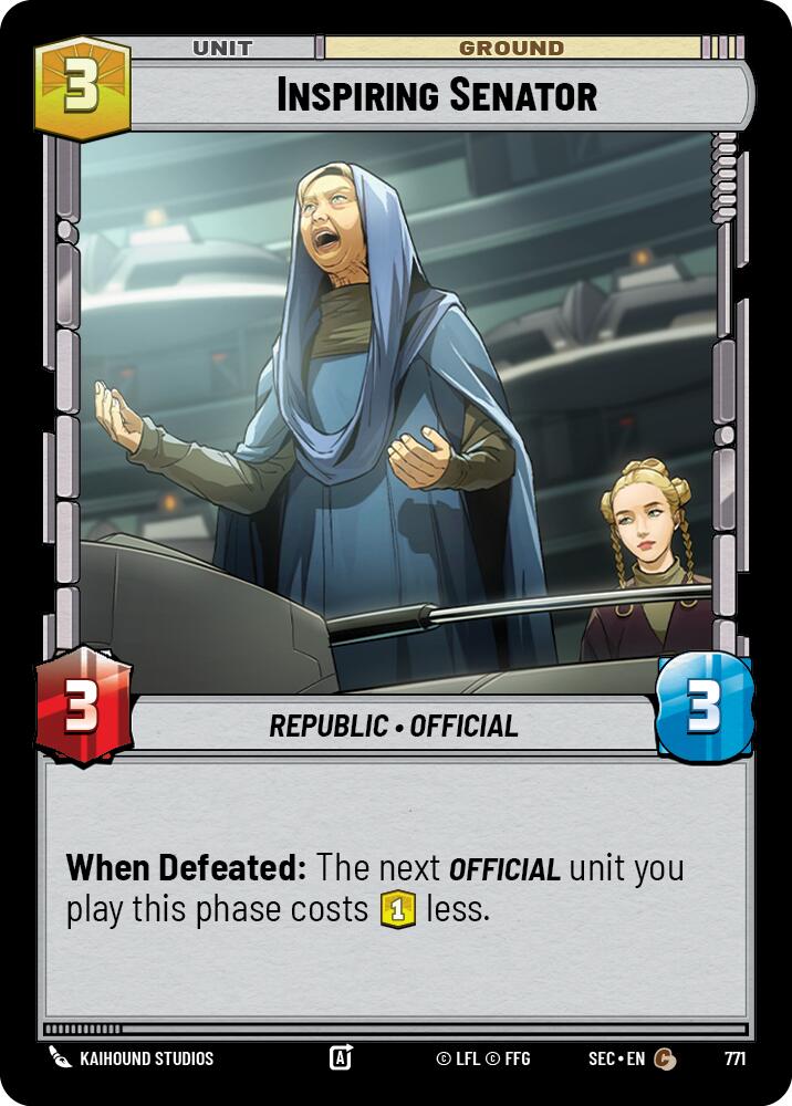 Inspiring Senator (771) (Foil) (771) [Secrets of Power] | Cards and Coasters CA