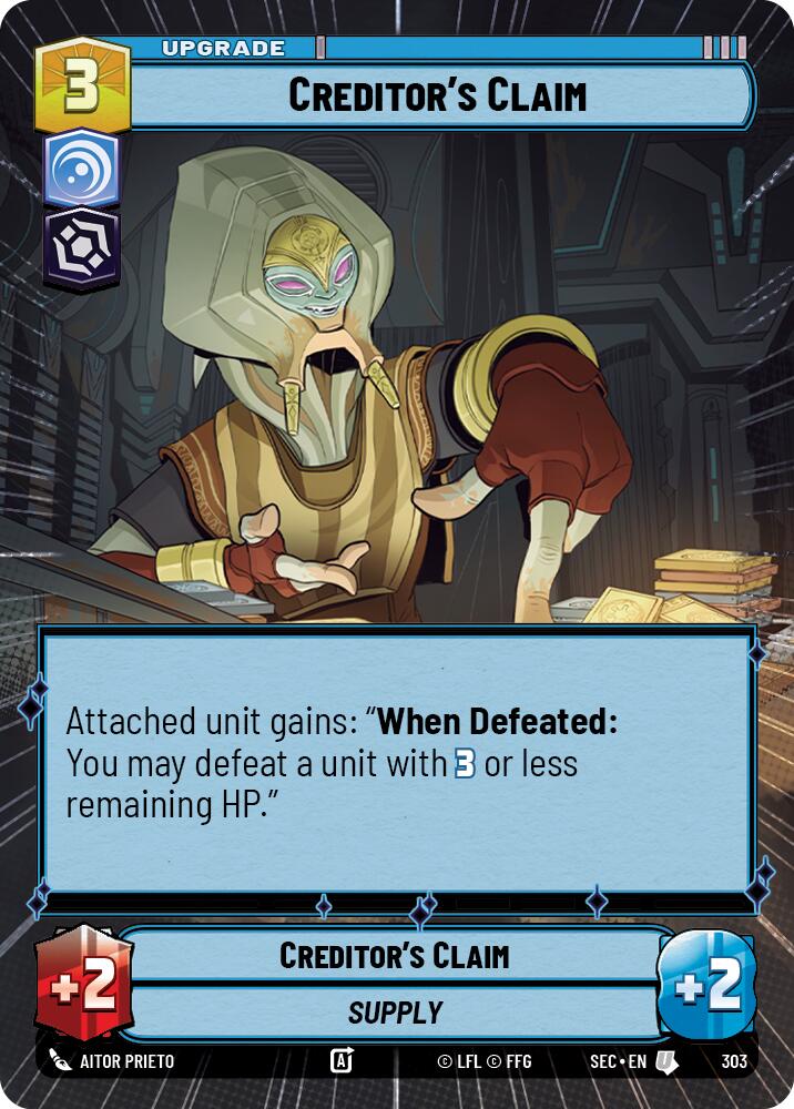 Creditor's Claim (303) (Hyperspace) (303) [Secrets of Power] | Cards and Coasters CA