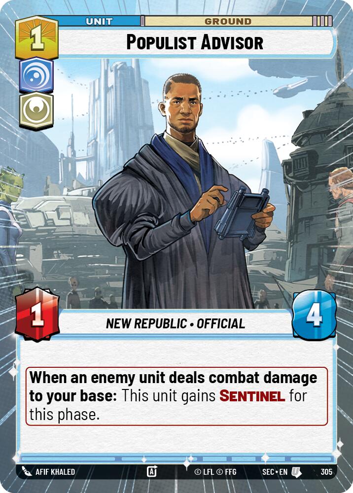 Populist Advisor (305) (Hyperspace) (305) [Secrets of Power] | Cards and Coasters CA