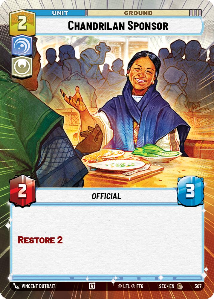 Chandrilan Sponsor (307) (Hyperspace) (307) [Secrets of Power] | Cards and Coasters CA