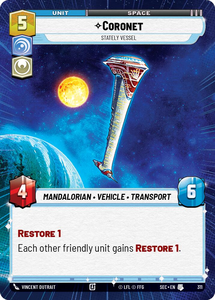 Coronet - Stately Vessel (Hyperspace) (311) (311) [Secrets of Power] | Cards and Coasters CA