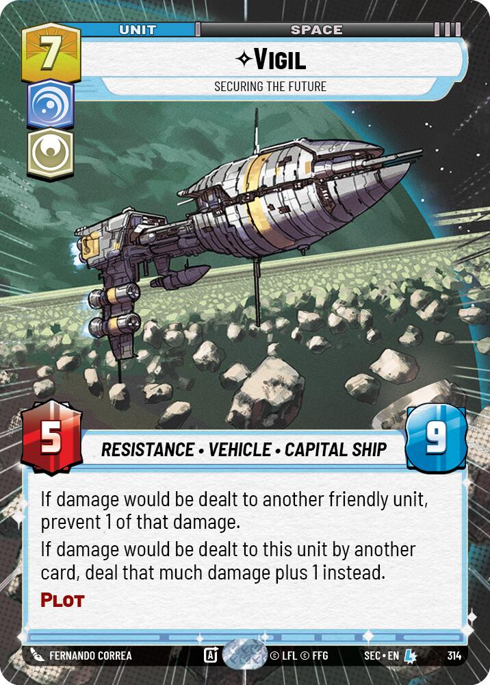Vigil - Securing the Future (Hyperspace) (314) (314) [Secrets of Power] | Cards and Coasters CA