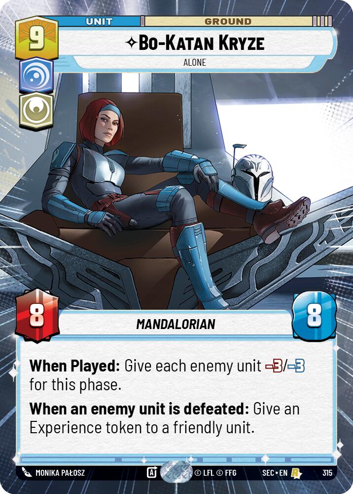 Bo-Katan Kryze - Katan Kryze (315) - Alone (Hyperspace) (315) (315) [Secrets of Power] | Cards and Coasters CA