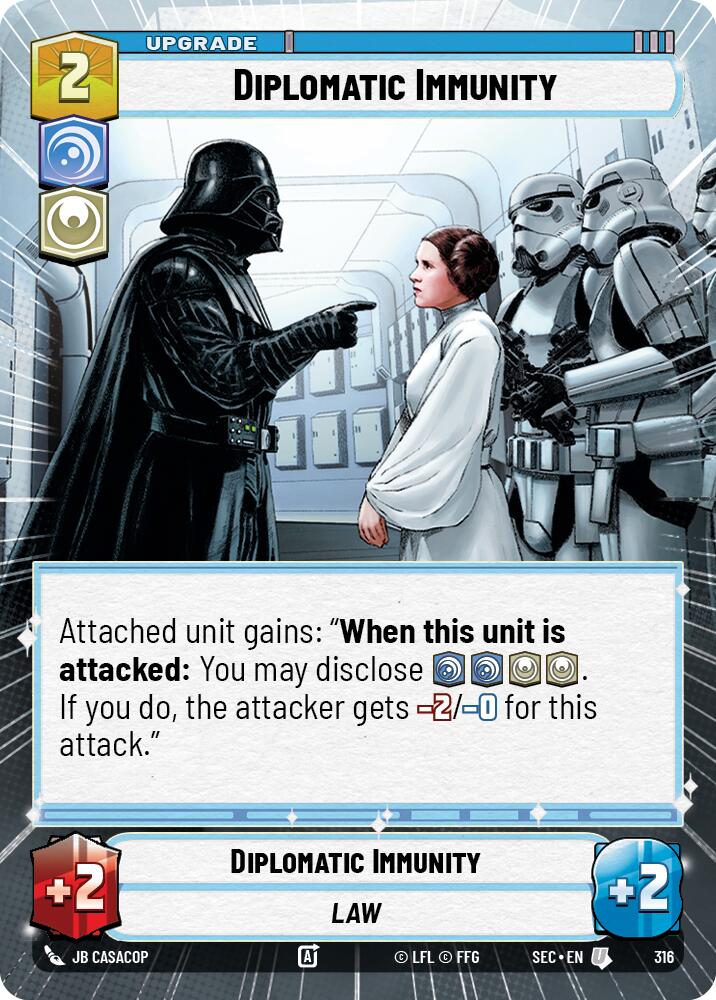 Diplomatic Immunity (316) (Hyperspace) (316) [Secrets of Power] | Cards and Coasters CA