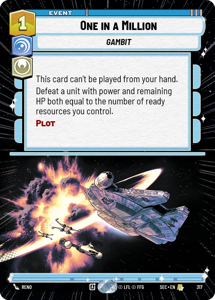 One in a Million (317) (Hyperspace) (317) [Secrets of Power] | Cards and Coasters CA