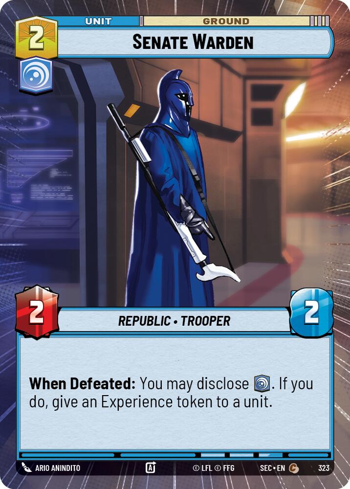 Senate Warden (323) (Hyperspace) (323) [Secrets of Power] | Cards and Coasters CA