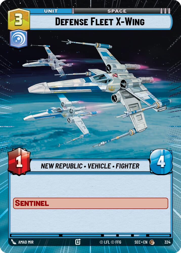 Defense Fleet X-Wing (324) (Hyperspace) (324) [Secrets of Power] | Cards and Coasters CA