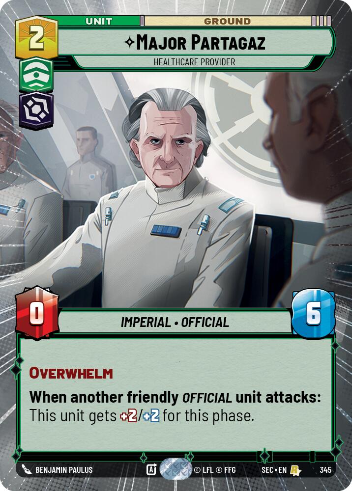 Major Partagaz - Healthcare Provider (Hyperspace) (345) (345) [Secrets of Power] | Cards and Coasters CA
