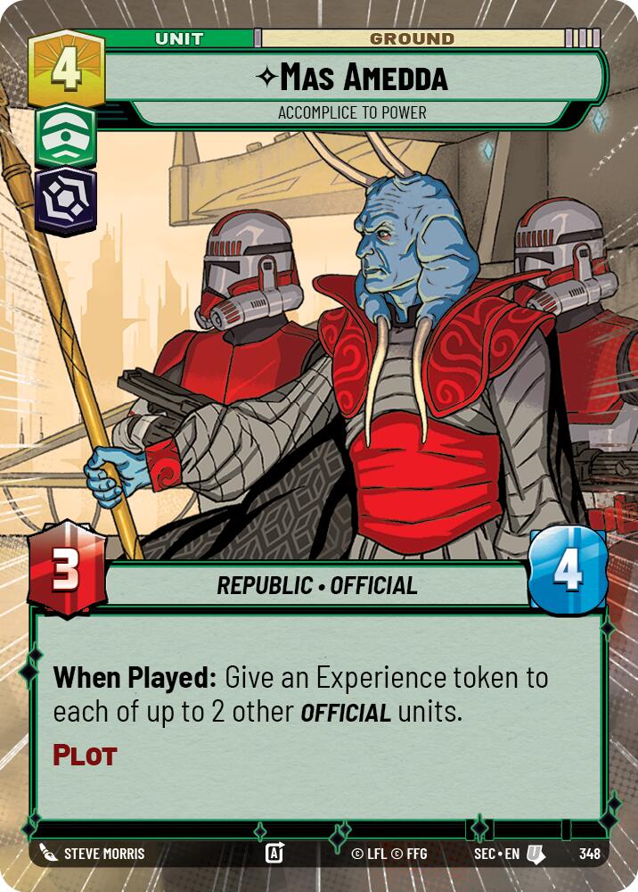 Mas Amedda - Accomplice to Power (Hyperspace) (348) (348) [Secrets of Power] | Cards and Coasters CA