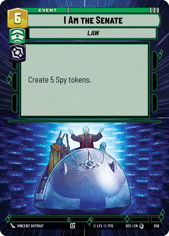 I Am the Senate (356) (Hyperspace) (356) [Secrets of Power] | Cards and Coasters CA