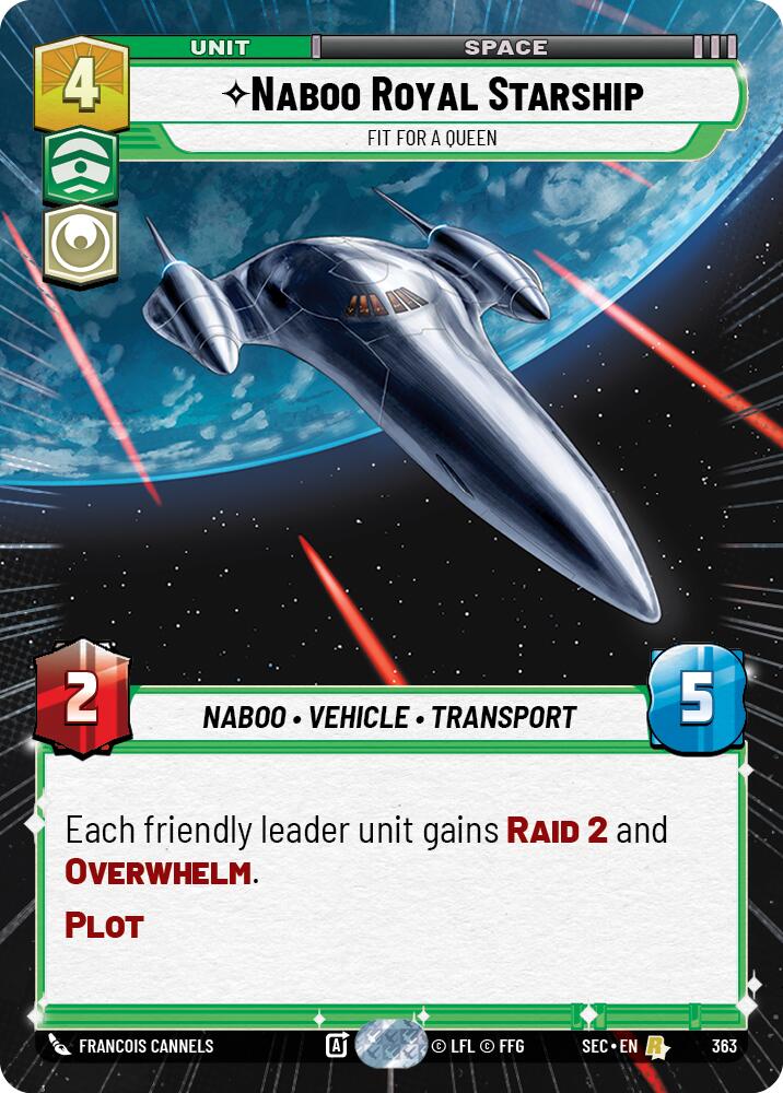 Naboo Royal Starship - Fit For A Queen (Hyperspace) (363) (363) [Secrets of Power] | Cards and Coasters CA