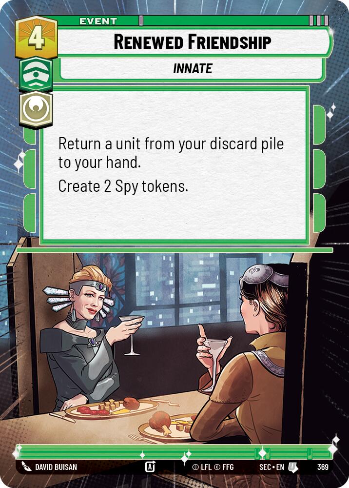 Renewed Friendship (369) (Hyperspace) (369) [Secrets of Power] | Cards and Coasters CA