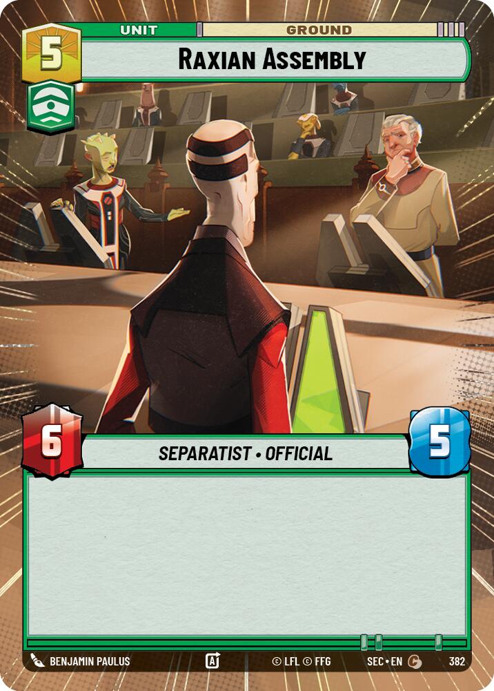 Raxian Assembly (382) (Hyperspace) (382) [Secrets of Power] | Cards and Coasters CA