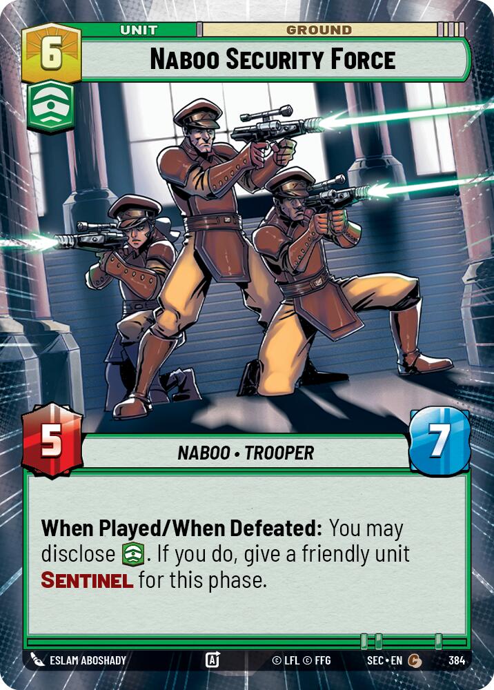 Naboo Security Force (384) (Hyperspace) (384) [Secrets of Power] | Cards and Coasters CA