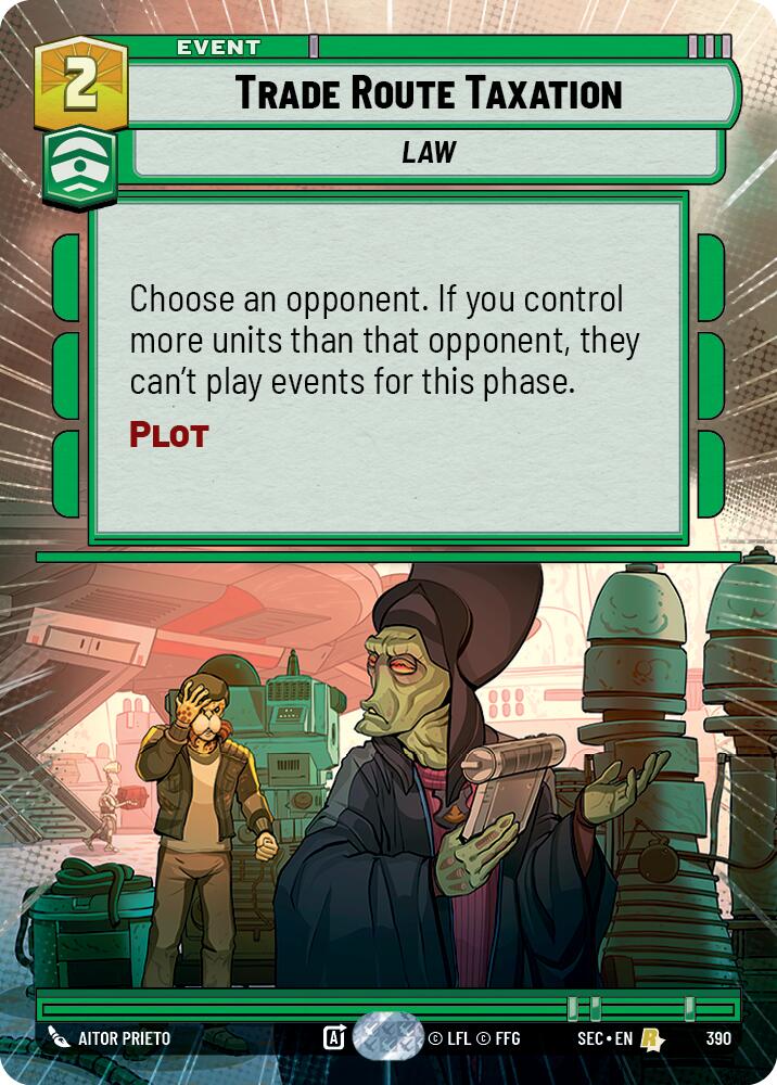 Trade Route Taxation (390) (Hyperspace) (390) [Secrets of Power] | Cards and Coasters CA