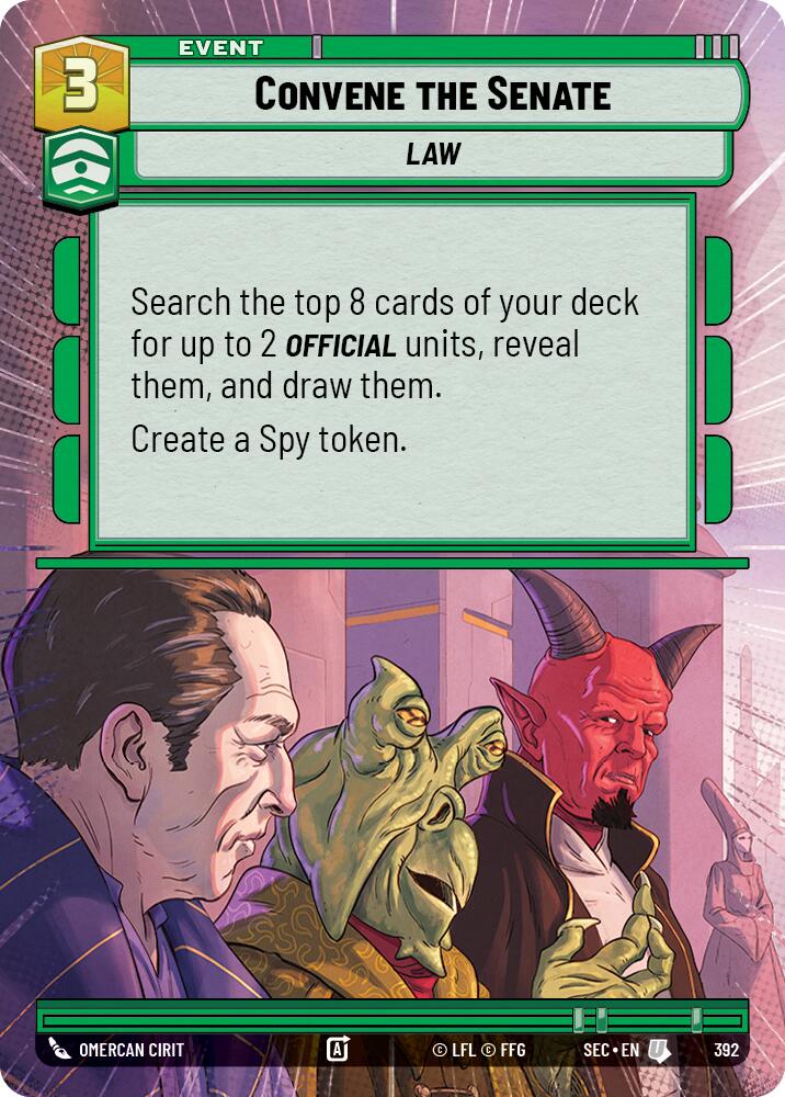 Convene the Senate (392) (Hyperspace) (392) [Secrets of Power] | Cards and Coasters CA