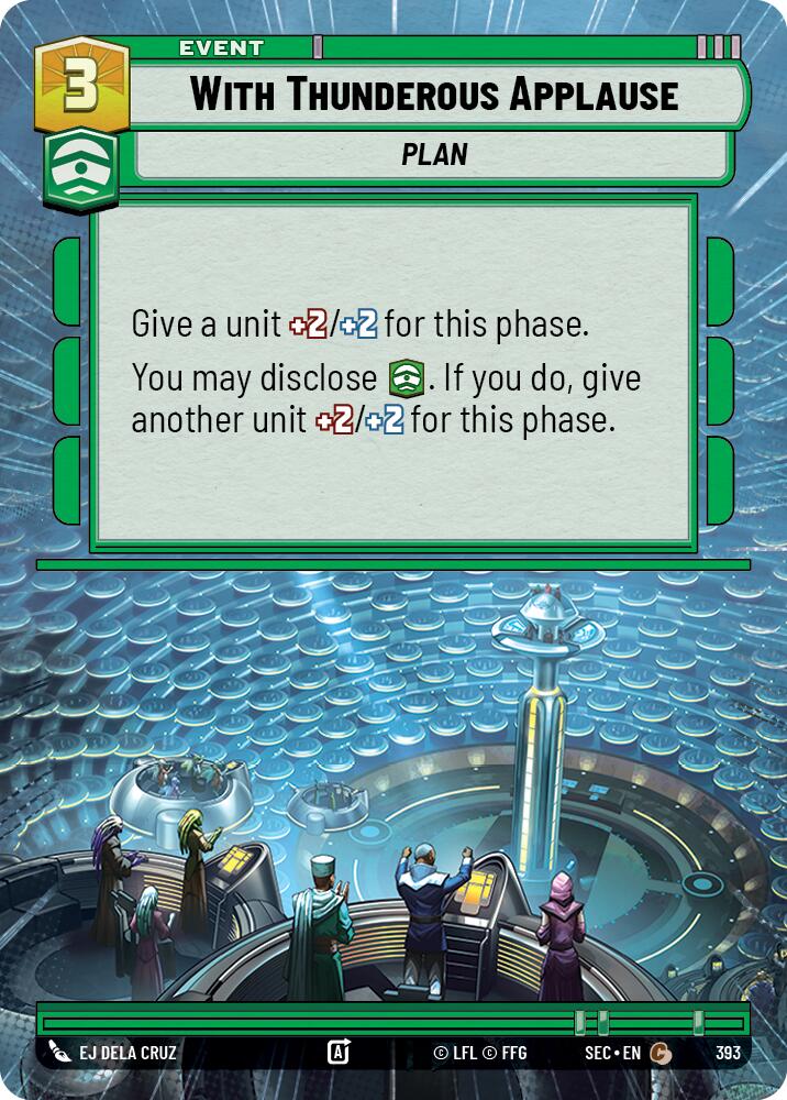 With Thunderous Applause (393) (Hyperspace) (393) [Secrets of Power] | Cards and Coasters CA