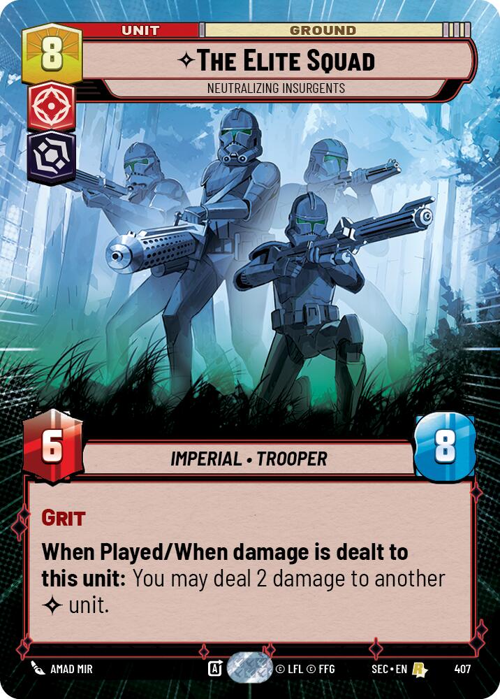 The Elite Squad - Neutralizing Insurgents (Hyperspace) (407) (407) [Secrets of Power] | Cards and Coasters CA
