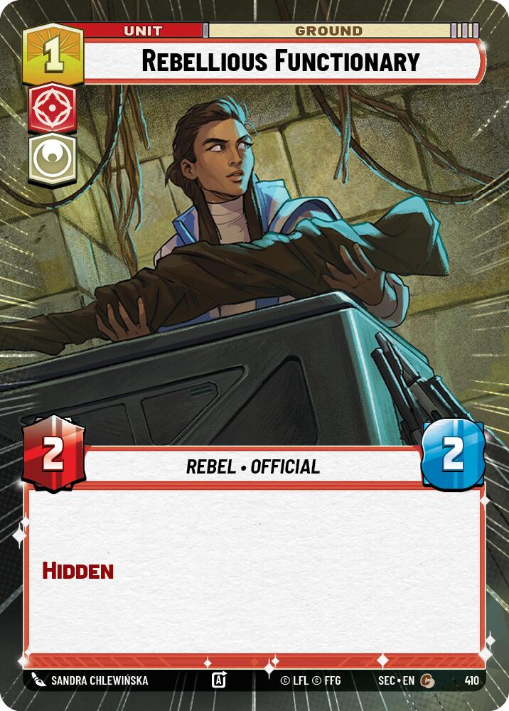 Rebellious Functionary (410) (Hyperspace) (410) [Secrets of Power] | Cards and Coasters CA