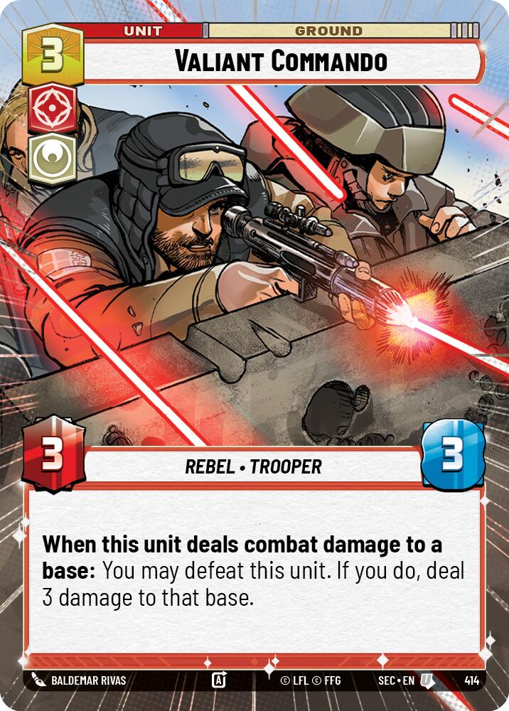 Valiant Commando (414) (Hyperspace) (414) [Secrets of Power] | Cards and Coasters CA