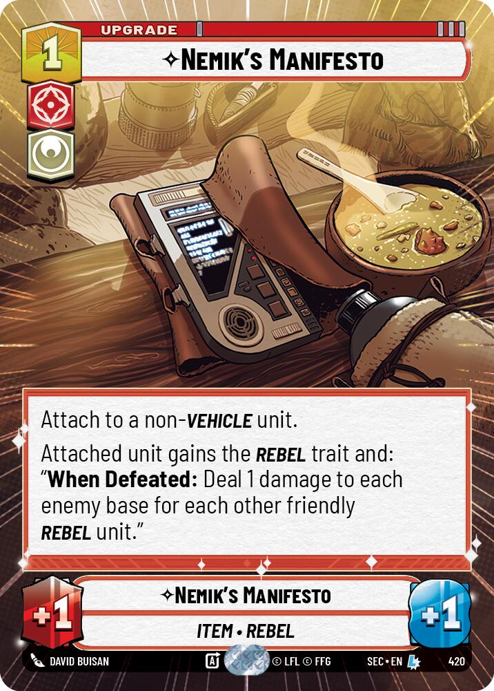 Nemik's Manifesto (420) (Hyperspace) (420) [Secrets of Power] | Cards and Coasters CA