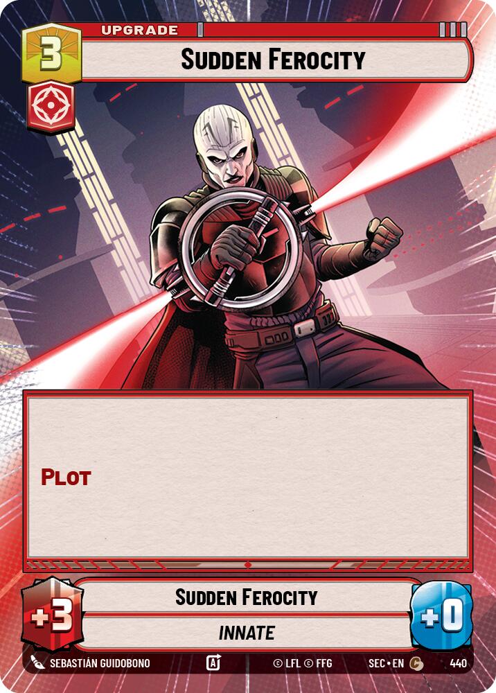 Sudden Ferocity (440) (Hyperspace) (440) [Secrets of Power] | Cards and Coasters CA