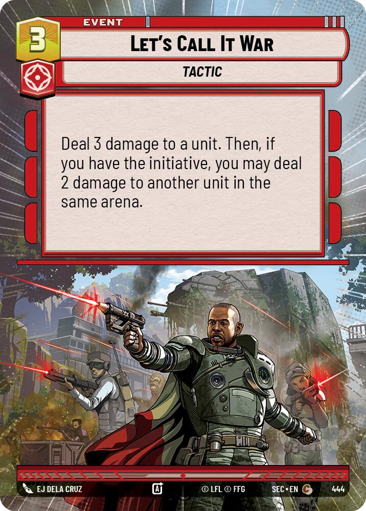 Let's Call It War (444) (Hyperspace) (444) [Secrets of Power] | Cards and Coasters CA