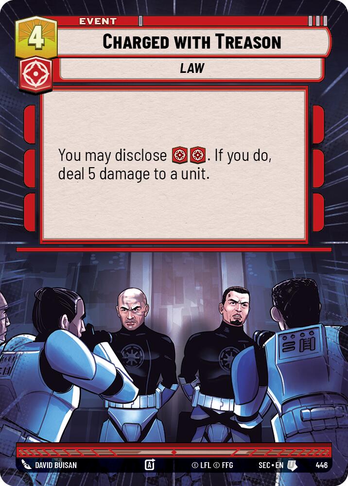 Charged with Treason (446) (Hyperspace) (446) [Secrets of Power] | Cards and Coasters CA