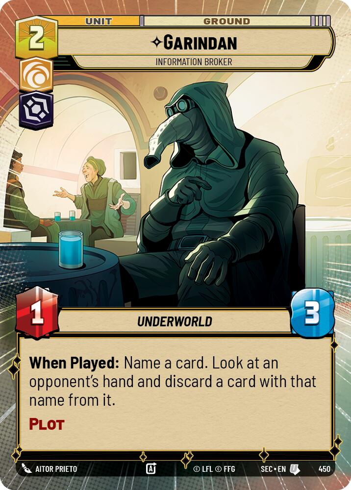 Garindan - Information Broker (Hyperspace) (450) (450) [Secrets of Power] | Cards and Coasters CA