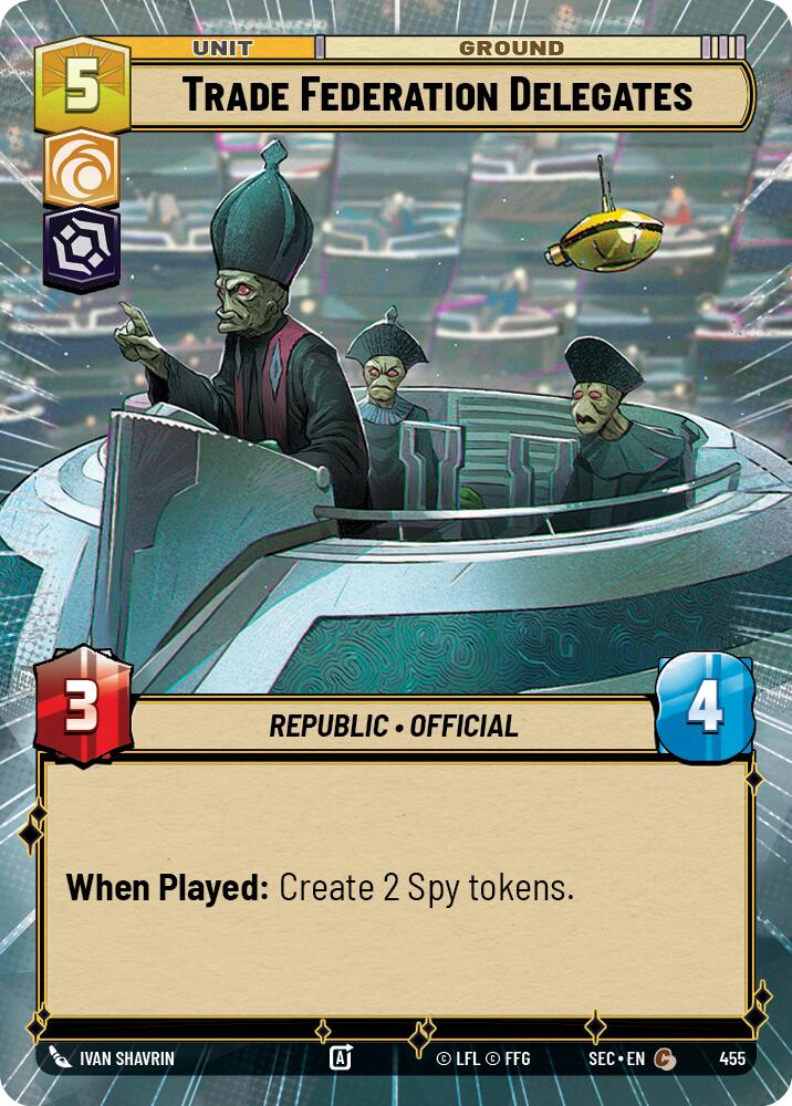 Trade Federation Delegates (455) (Hyperspace) (455) [Secrets of Power] | Cards and Coasters CA