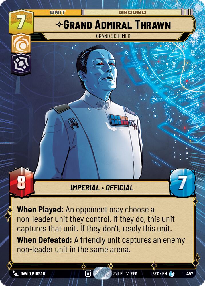 Grand Admiral Thrawn - Grand Schemer (Hyperspace) (457) (457) [Secrets of Power] | Cards and Coasters CA