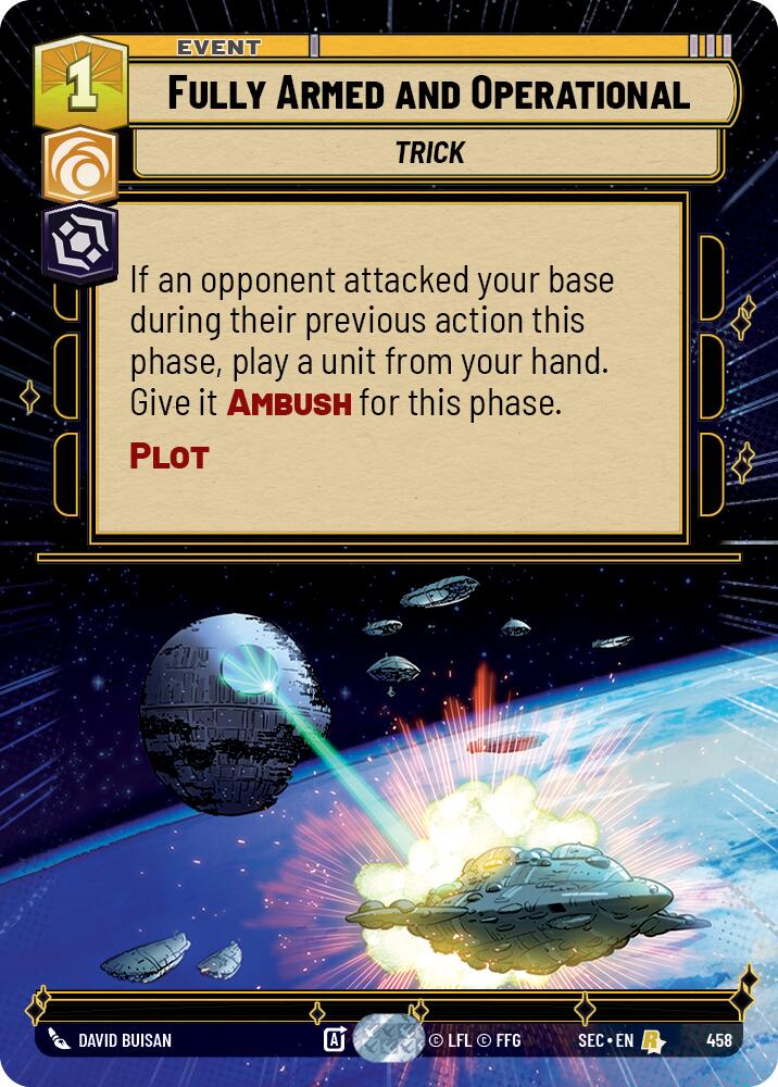 Fully Armed and Operational (458) (Hyperspace) (458) [Secrets of Power] | Cards and Coasters CA