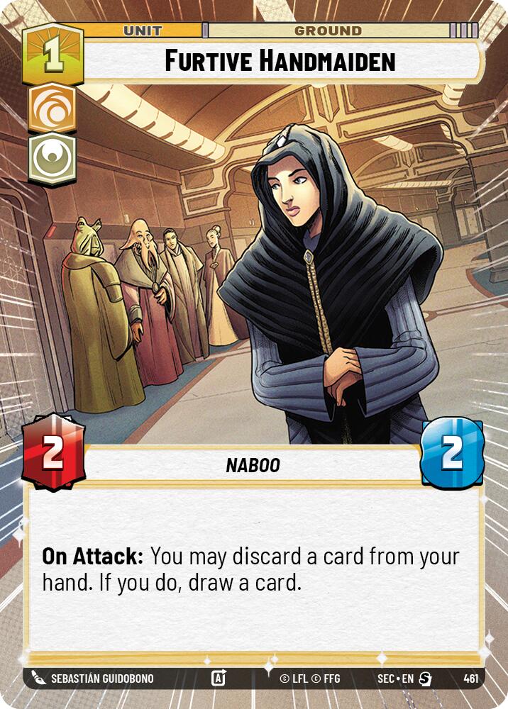 Furtive Handmaiden (461) (Hyperspace) (461) [Secrets of Power] | Cards and Coasters CA
