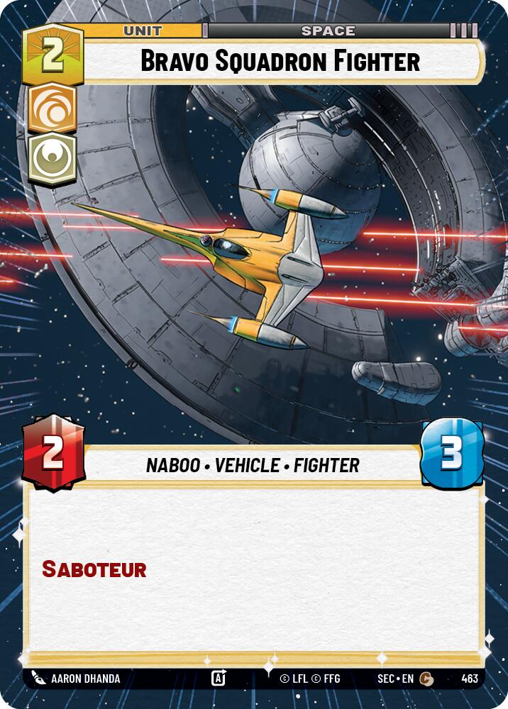 Bravo Squadron Fighter (463) (Hyperspace) (463) [Secrets of Power] | Cards and Coasters CA