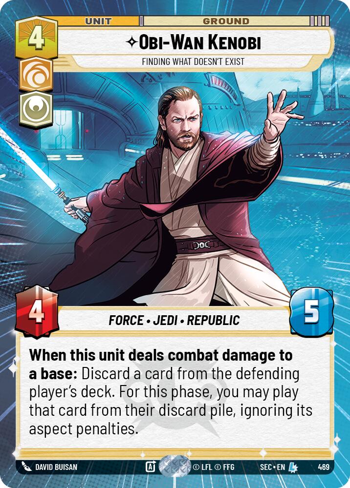 Obi-Wan Kenobi - Wan Kenobi (469) - Finding What Doesn't Exist (Hyperspace) (469) (469) [Secrets of Power] | Cards and Coasters CA