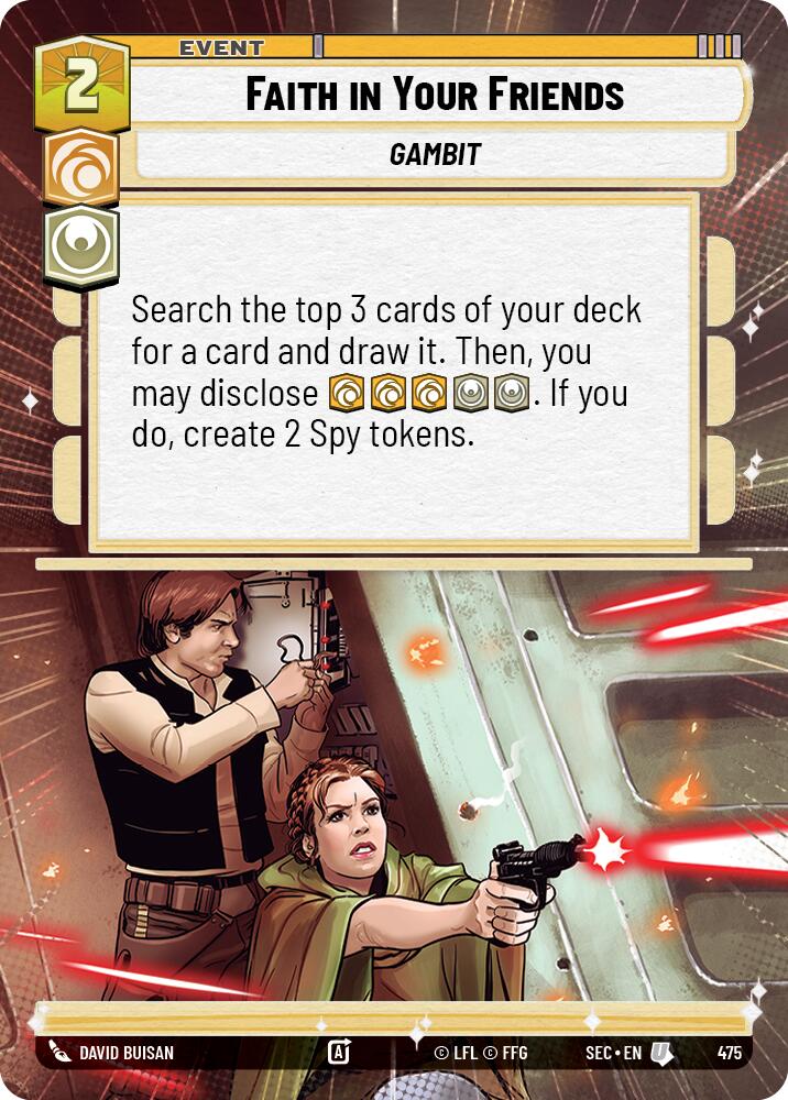 Faith in Your Friends (475) (Hyperspace) (475) [Secrets of Power] | Cards and Coasters CA