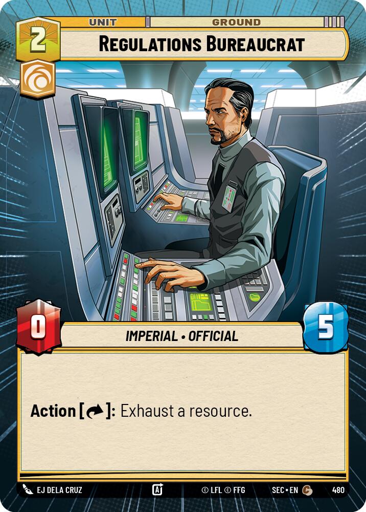 Regulations Bureaucrat (480) (Hyperspace) (480) [Secrets of Power] | Cards and Coasters CA