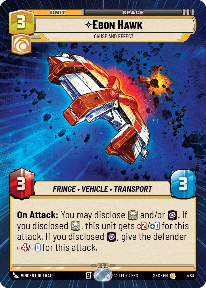 Ebon Hawk - Cause and Effect (Hyperspace) (483) (483) [Secrets of Power] | Cards and Coasters CA
