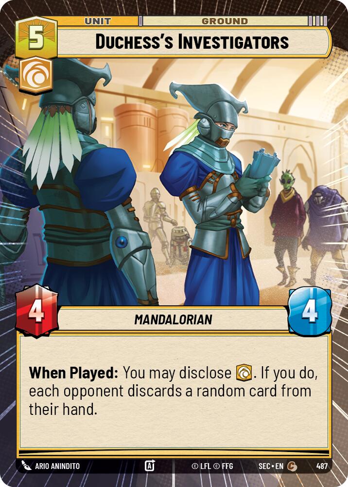 Duchess's Investigators (487) (Hyperspace) (487) [Secrets of Power] | Cards and Coasters CA