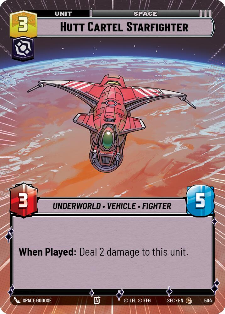 Hutt Cartel Starfighter (504) (Hyperspace) (504) [Secrets of Power] | Cards and Coasters CA