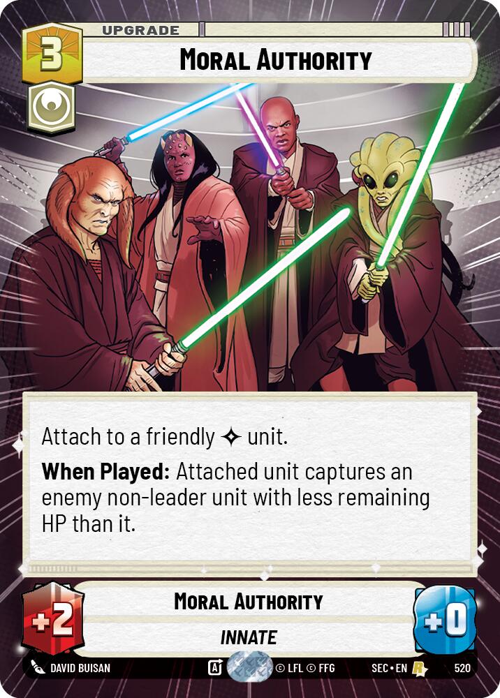 Moral Authority (520) (Hyperspace) (520) [Secrets of Power] | Cards and Coasters CA
