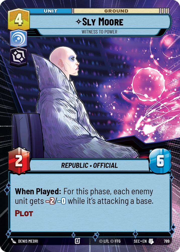 Sly Moore - Witness to Power (Hyperspace Foil) (789) (789) [Secrets of Power] | Cards and Coasters CA