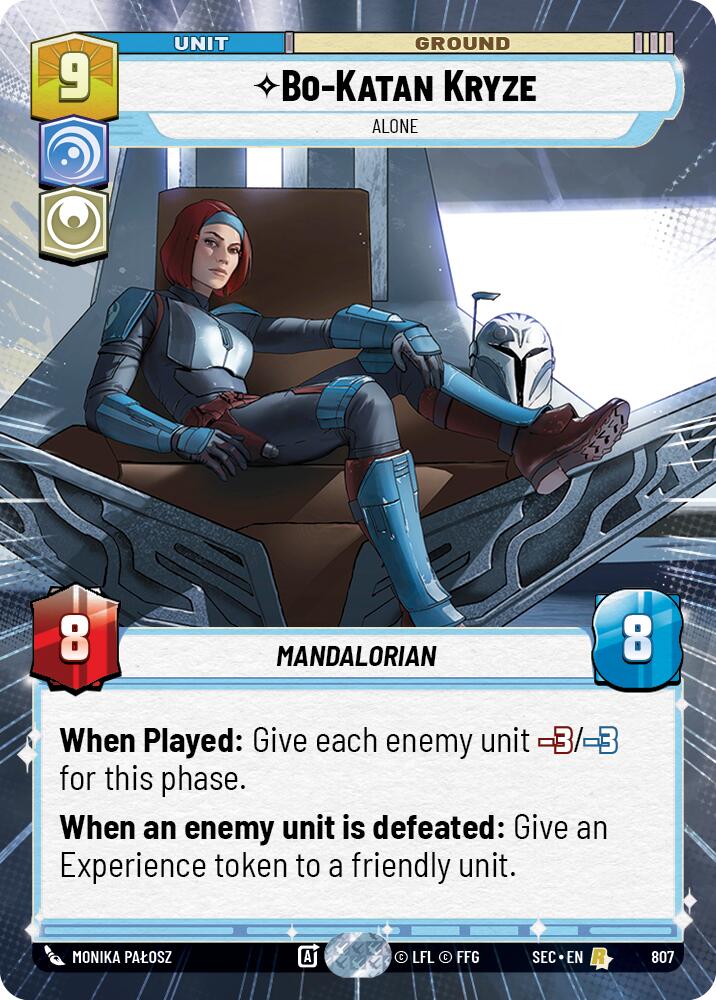 Bo-Katan Kryze - Katan Kryze (807) - Alone (Hyperspace Foil) (807) (807) [Secrets of Power] | Cards and Coasters CA