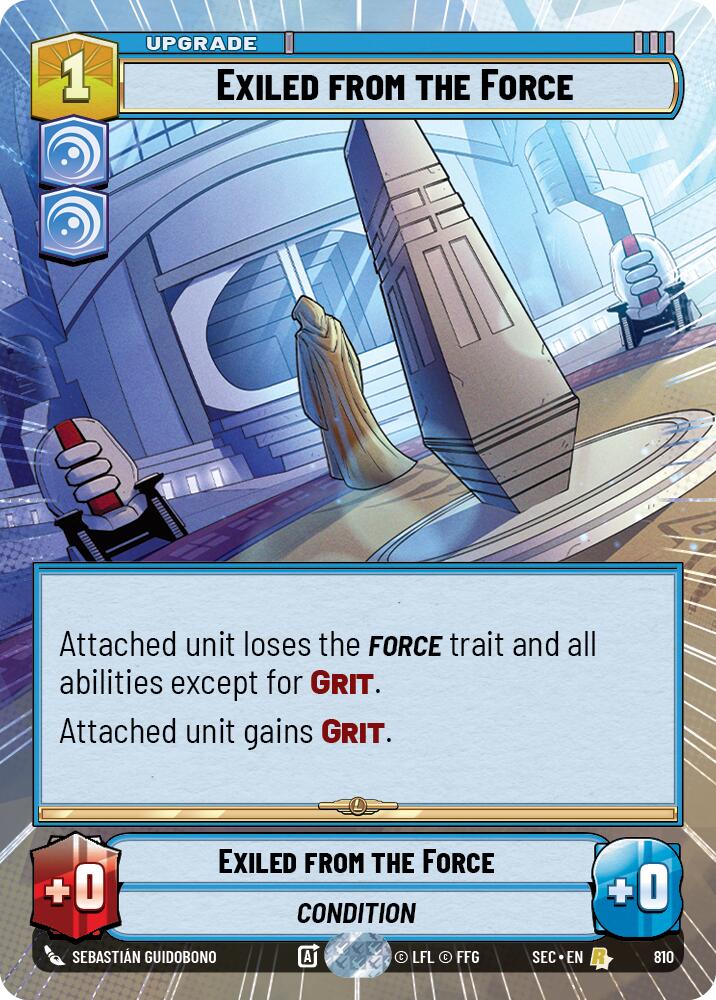 Exiled from the Force (810) (Hyperspace Foil) (810) [Secrets of Power] | Cards and Coasters CA