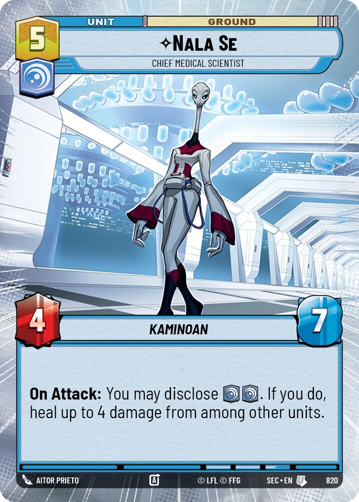 Nala Se - Chief Medical Scientist (Hyperspace Foil) (821) (821) [Secrets of Power] | Cards and Coasters CA
